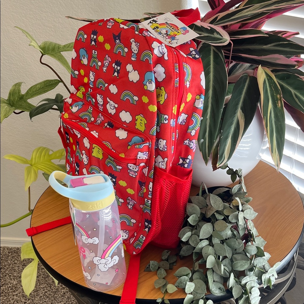 Hello Kitty Back to School Bundle! Backpack & Water bottle NWT - Picture 5 of 10